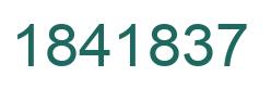 Number 1841837 green image