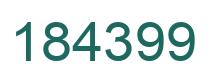 Number 184399 green image