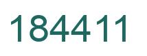 Number 184411 green image