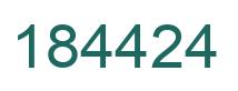 Number 184424 green image