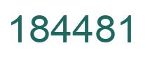 Number 184481 green image