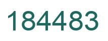 Number 184483 green image