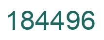 Number 184496 green image