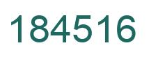 Number 184516 green image
