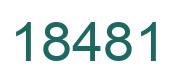 Number 18481 green image