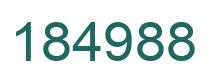 Number 184988 green image