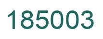 Number 185003 green image