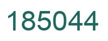 Number 185044 green image