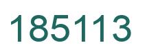 Number 185113 green image