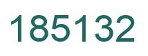 Number 185132 green image