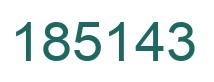 Number 185143 green image
