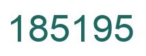 Number 185195 green image