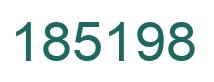Number 185198 green image