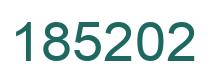 Number 185202 green image