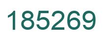 Number 185269 green image
