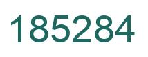 Number 185284 green image