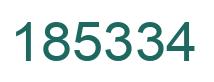 Number 185334 green image