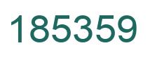 Number 185359 green image