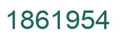 Number 1861954 green image