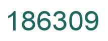 Number 186309 green image