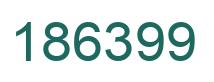 Number 186399 green image