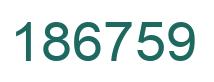 Number 186759 green image