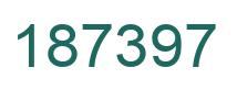 Number 187397 green image