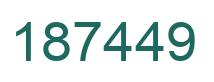 Number 187449 green image