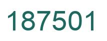 Número 187501 imagen verde