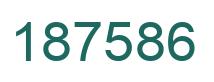 Number 187586 green image