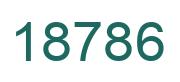 Number 18786 green image