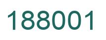 Number 188001 green image