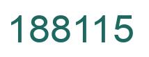 Number 188115 green image