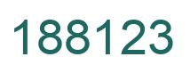 Number 188123 green image