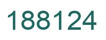 Number 188124 green image