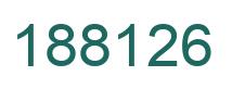 Number 188126 green image