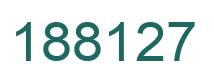Number 188127 green image