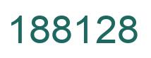 Number 188128 green image