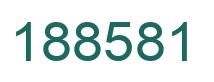 Number 188581 green image