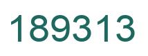Number 189313 green image