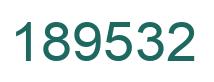 Number 189532 green image