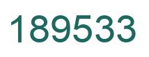 Number 189533 green image
