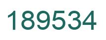 Number 189534 green image
