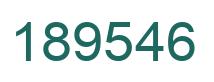 Number 189546 green image