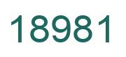 Number 18981 green image