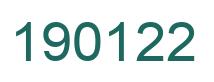 Number 190122 green image