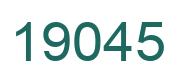 Number 19045 green image