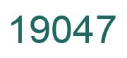 Number 19047 green image