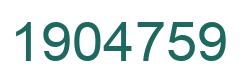 Number 1904759 green image