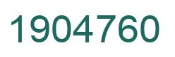 Number 1904760 green image